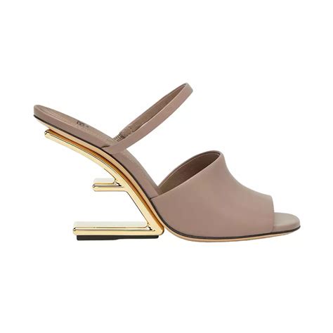 fendi dove grey sandals